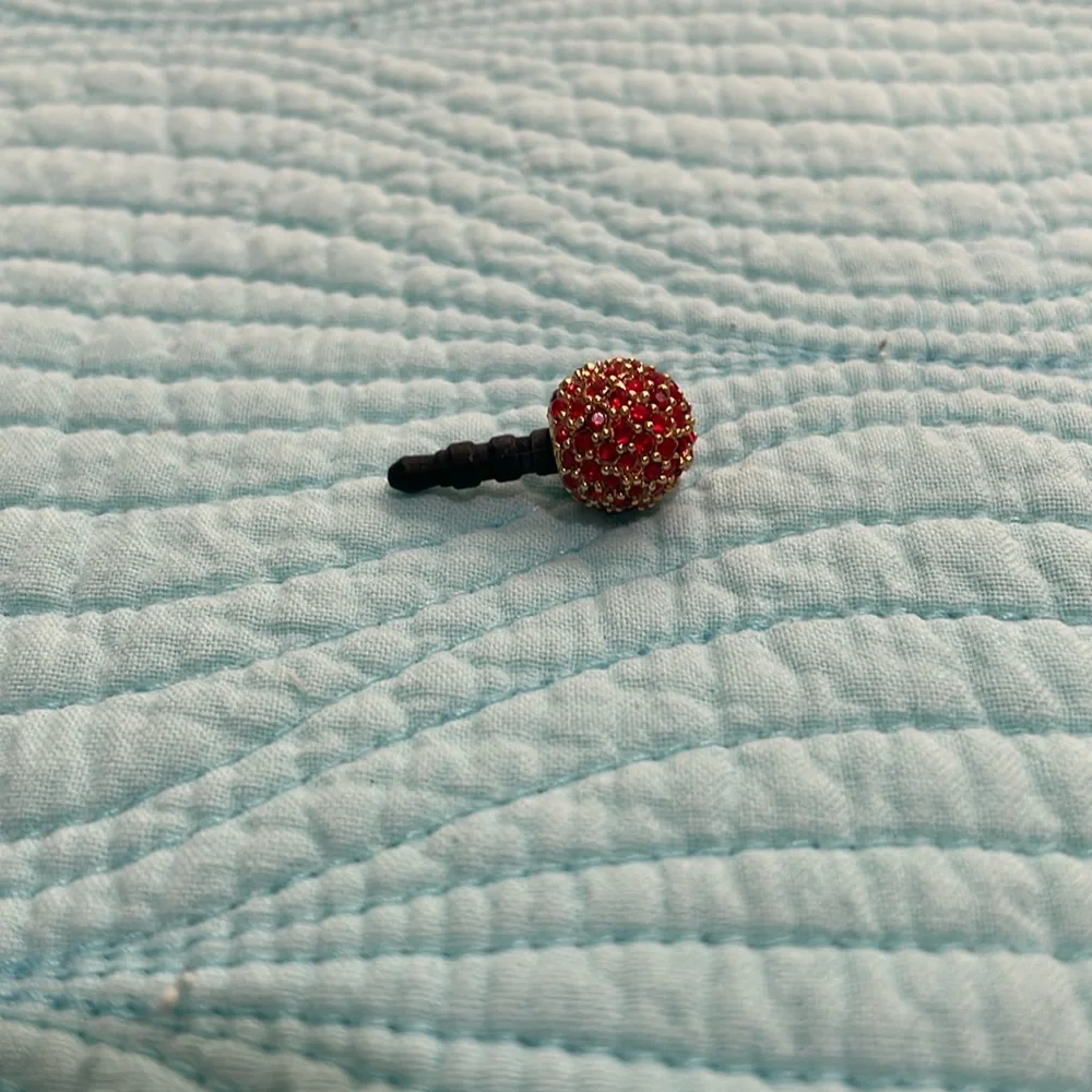 Pave stone phone charm
